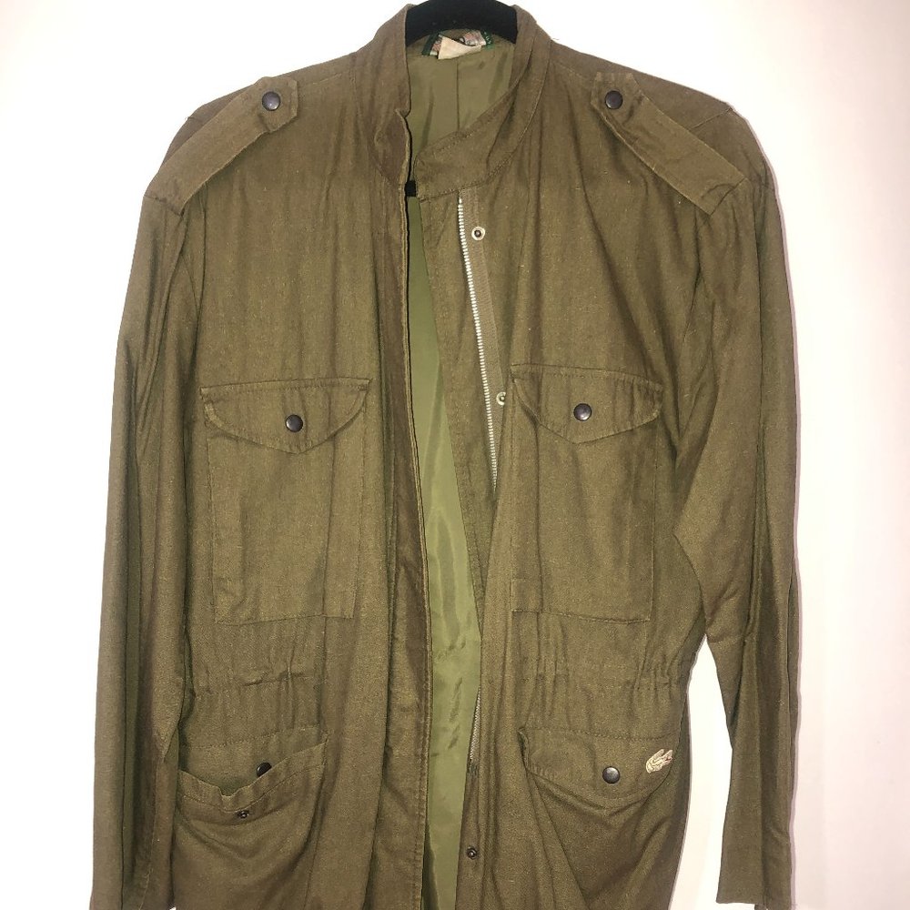 Izod Lacoste Forest Green Vintage Utility Jacket